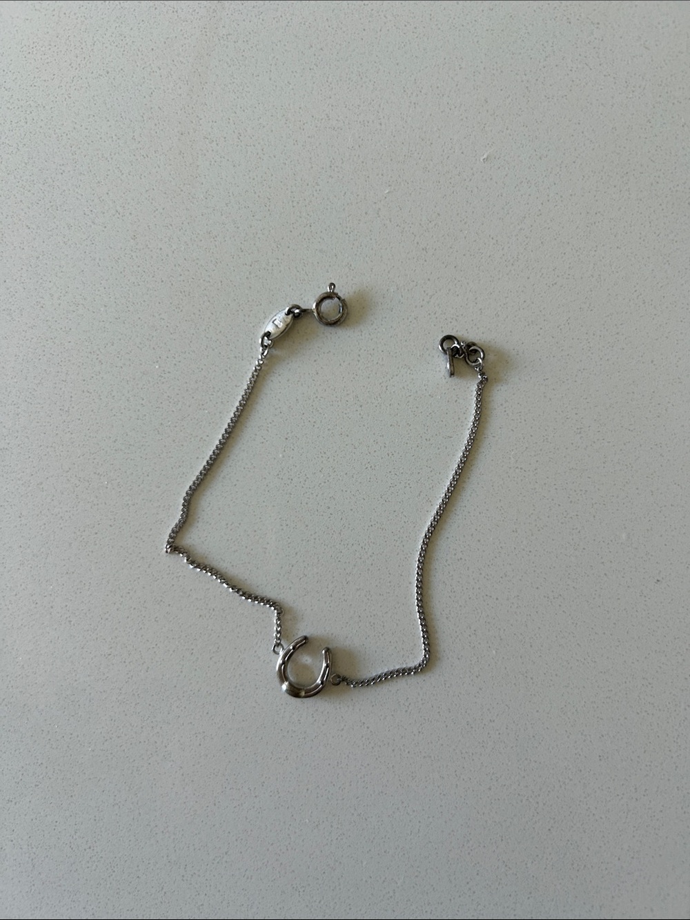 Fossil Silver Horseshoe Chain Bracelet